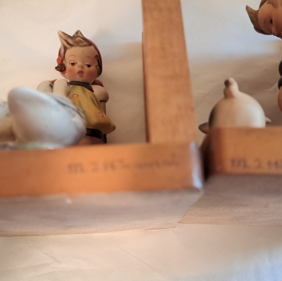 Goebel Hummel TMK 2 bookends farm boy and goose girl excellent - Picture 8 of 10